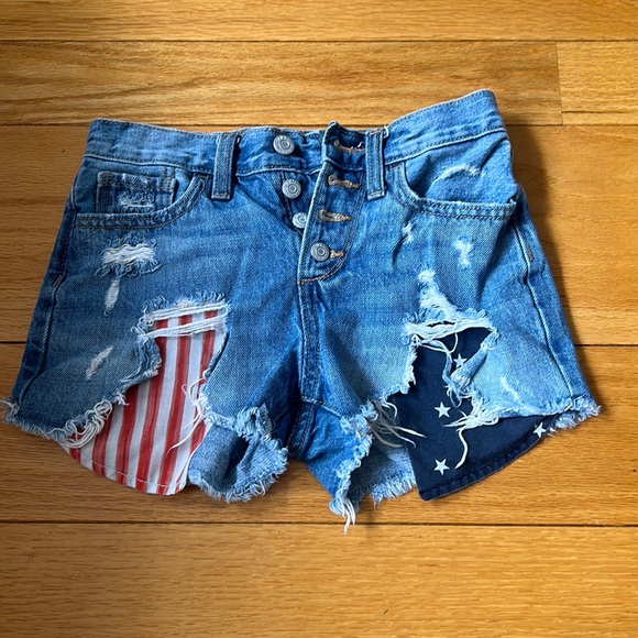 Old Navy Red,White and Blue jean shorts - Picture 1 of 3
